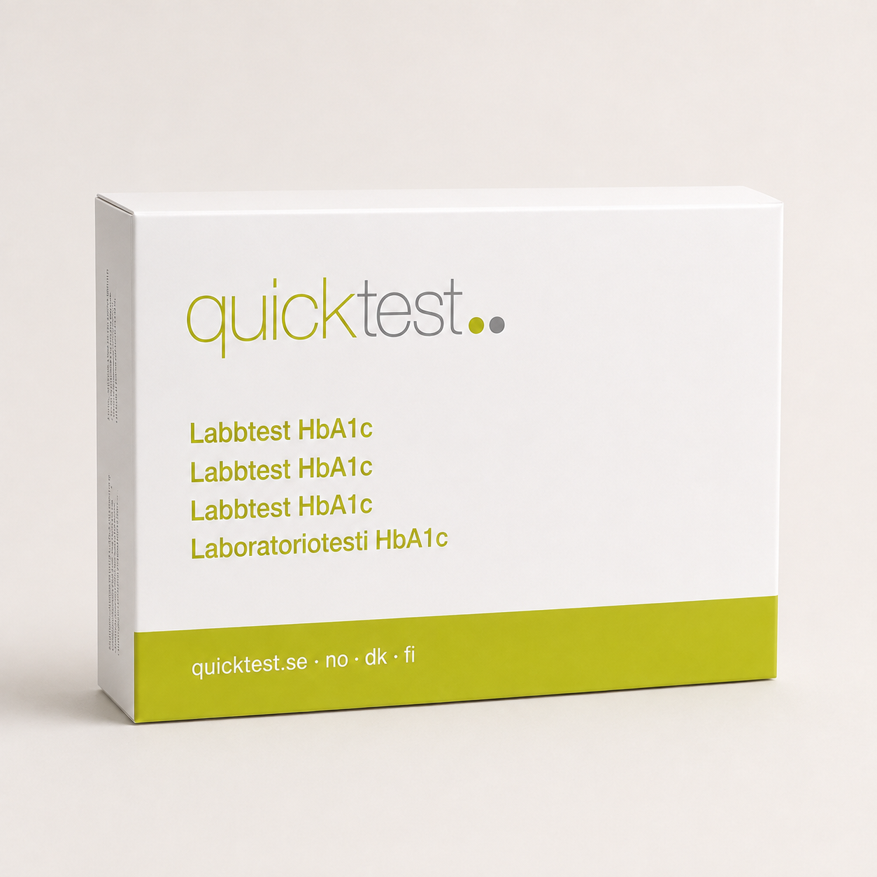 HbA1c-test - langtidsblodsukker - Quicktest laboratorietest, emballage