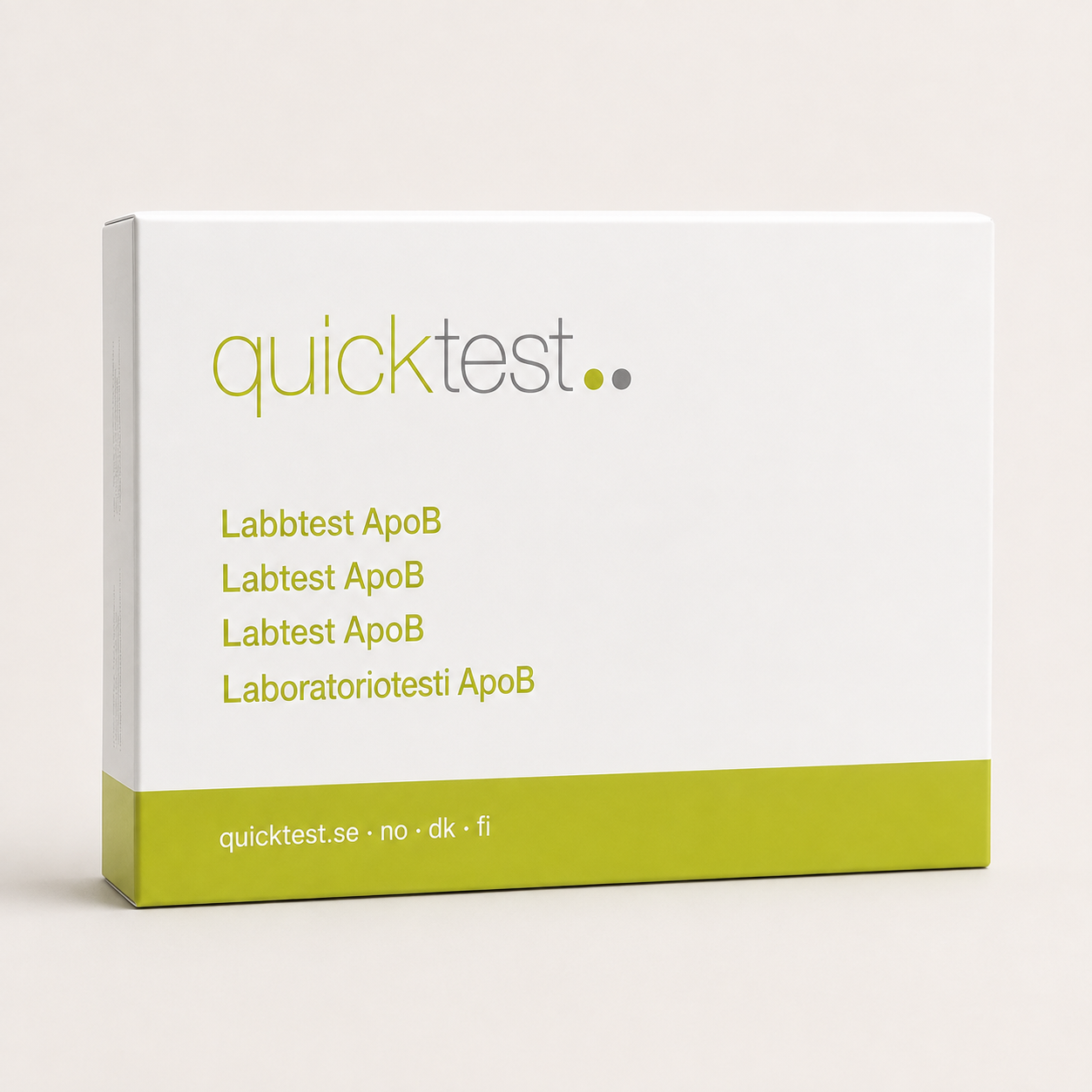 ApoB-test - Quicktest laboratorietest, emballage