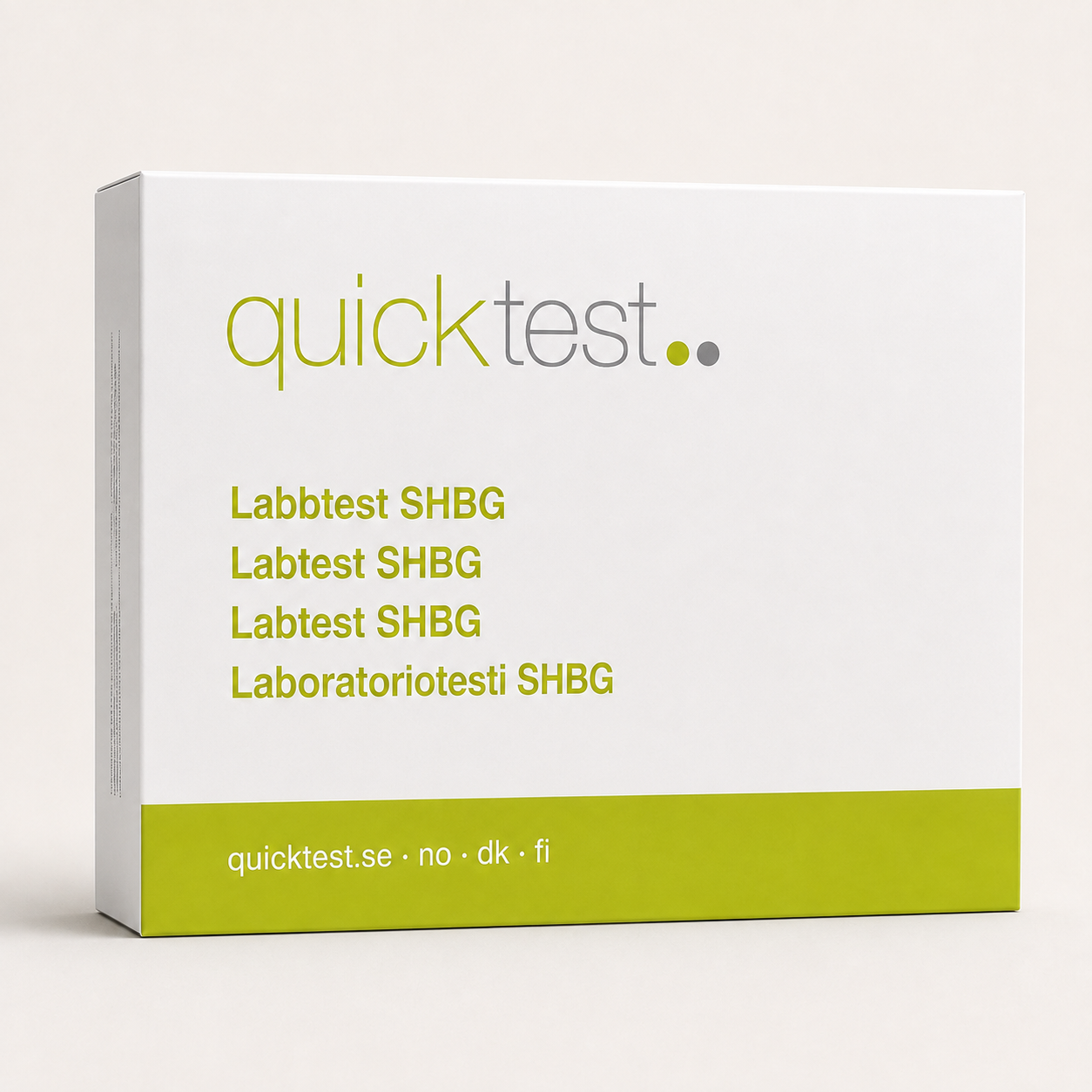 SHBG-test - Quicktest laboratorietest, emballage