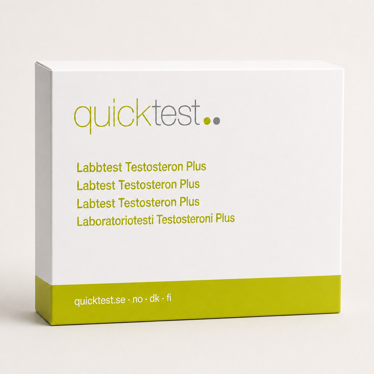 Stor testosterontest - Quicktest laboratorietest, emballage