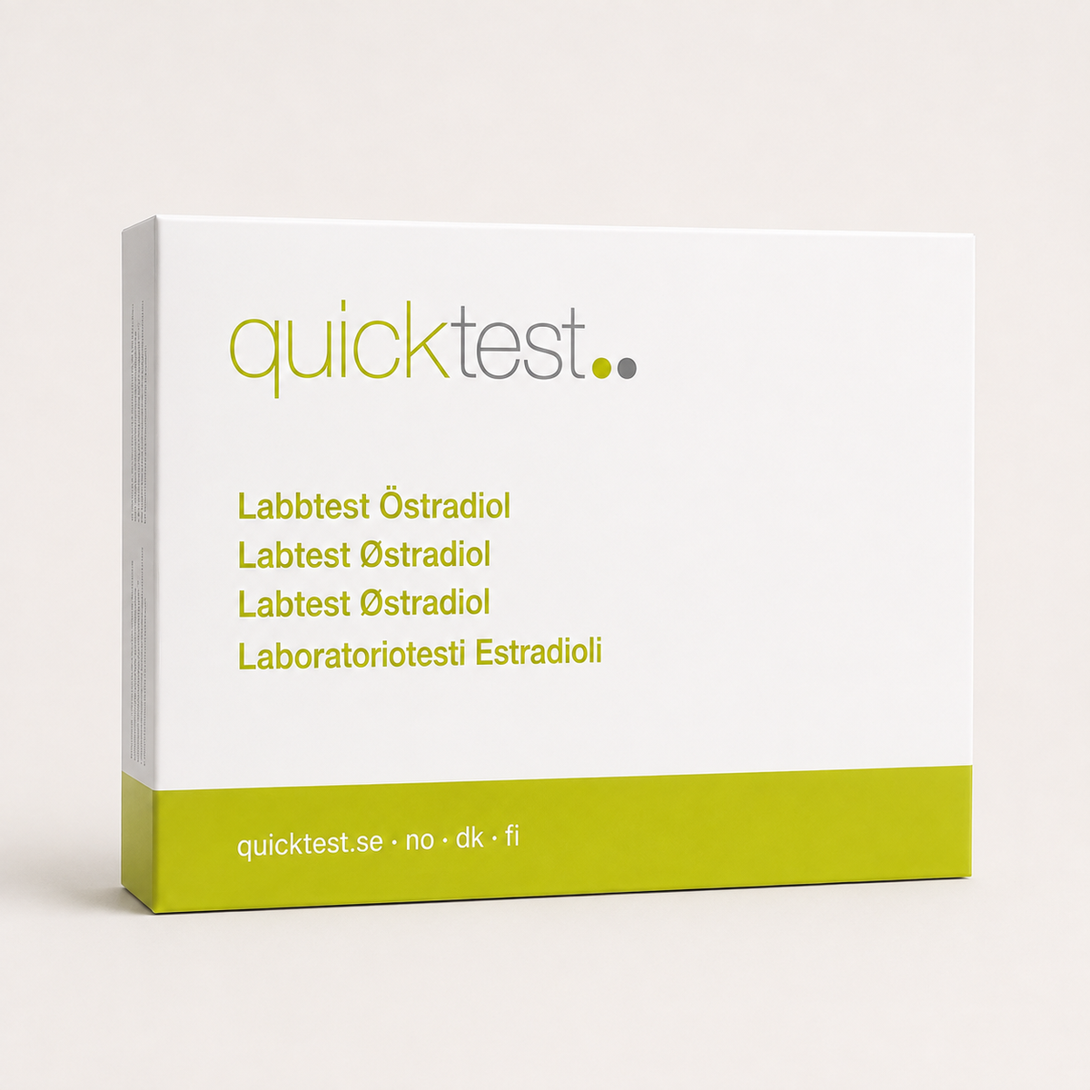 Østradioltest - E2 - Quicktest laboratorietest, emballage