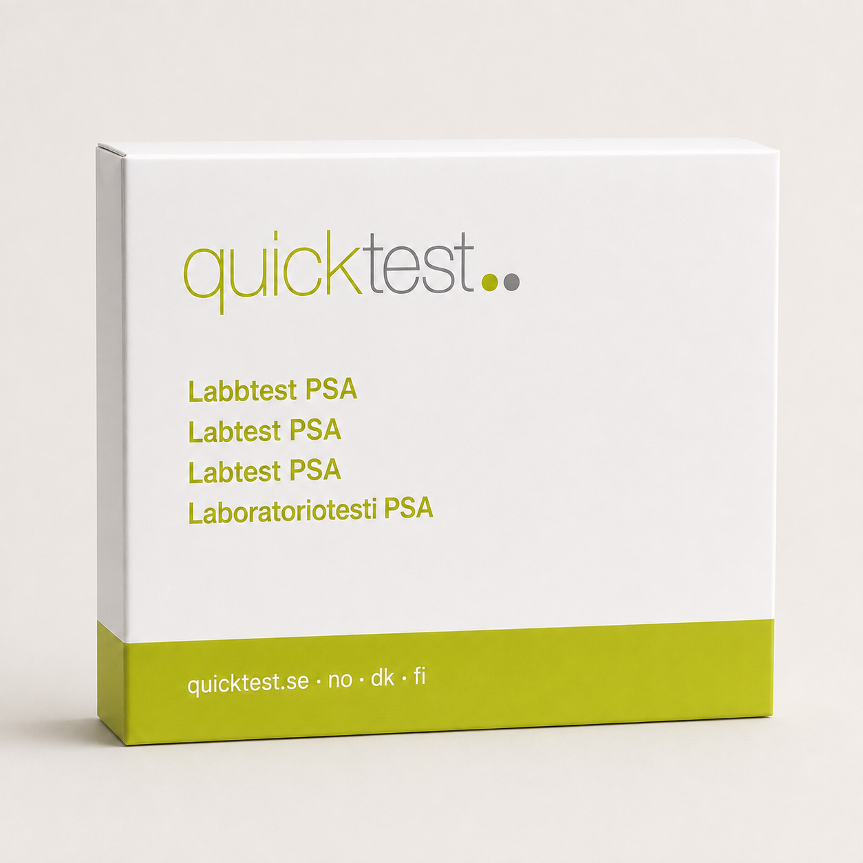 PSA-test - laboratorieprofil - Quicktest laboratorietest, emballage
