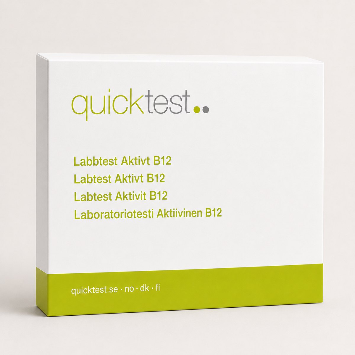 B12-test - Quicktest laboratorietest, emballage