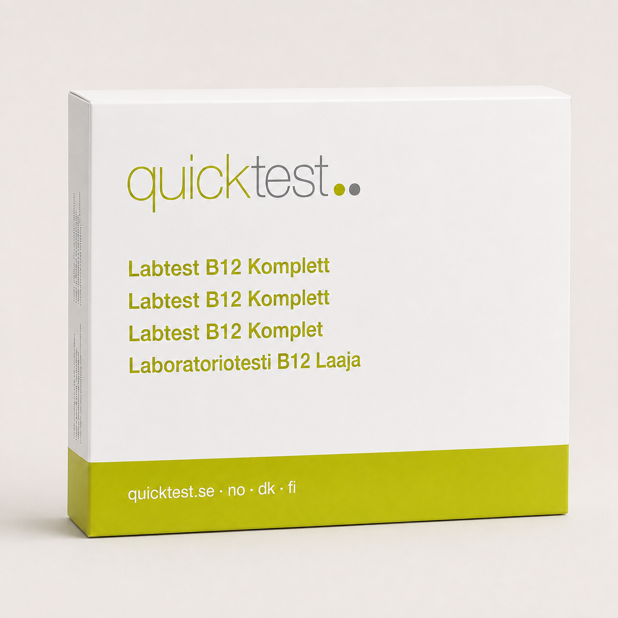 Komplet B12-test - total & aktiv B12 - Quicktest laboratorietest, emballage