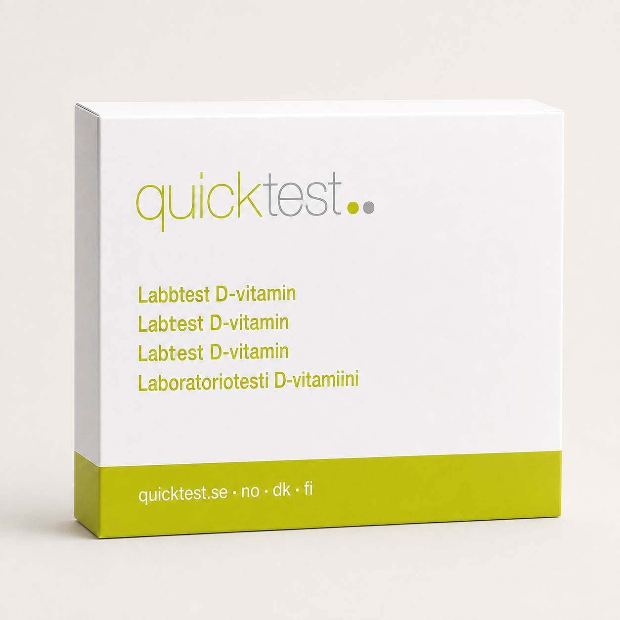 D-vitamintest - laboratorieprofil - Quicktest laboratorietest, emballage