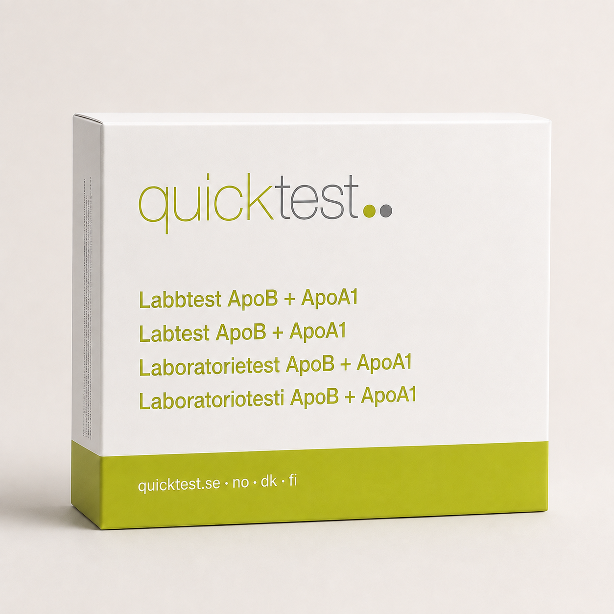 ApoB + ApoA1 + ratio - Quicktest laboratorietest, emballage