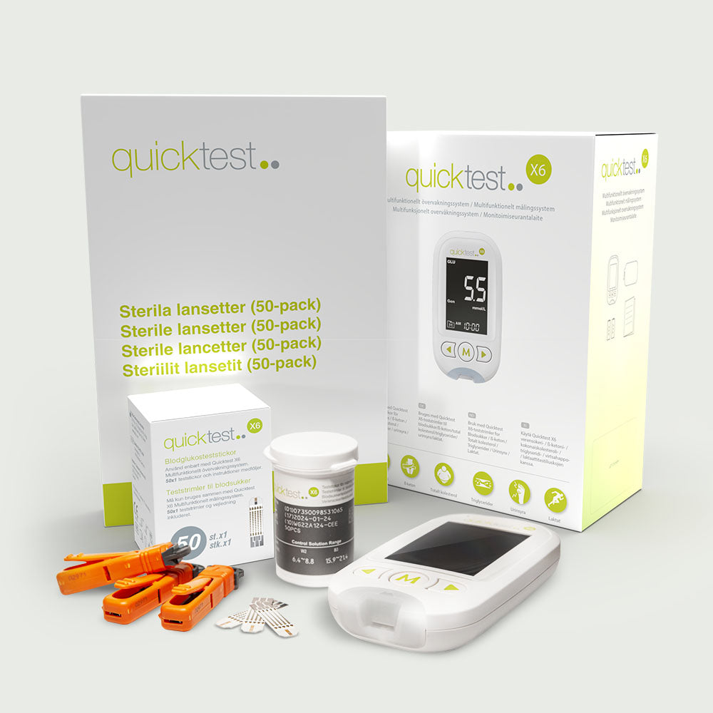 Blodsukkermåler inkl. 50 teststrimler