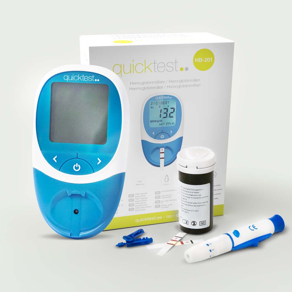 Hb-måler inklusive 25 teststrimler