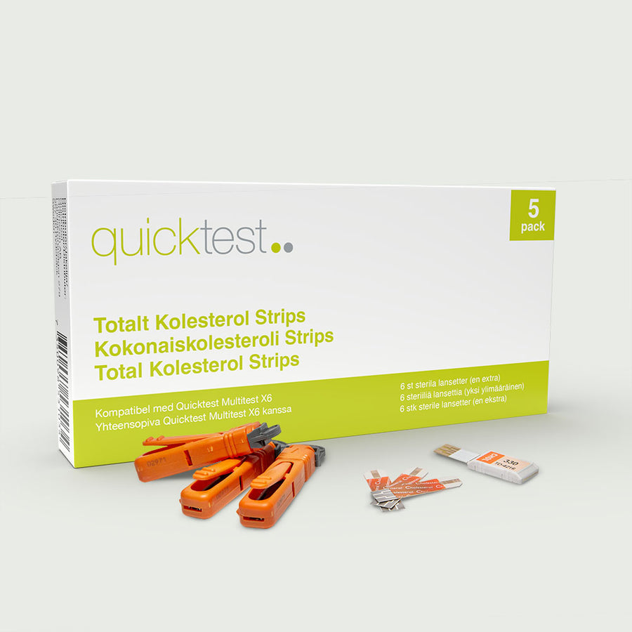Quicktest X6 – kolesterolstrimler (5 stk.)