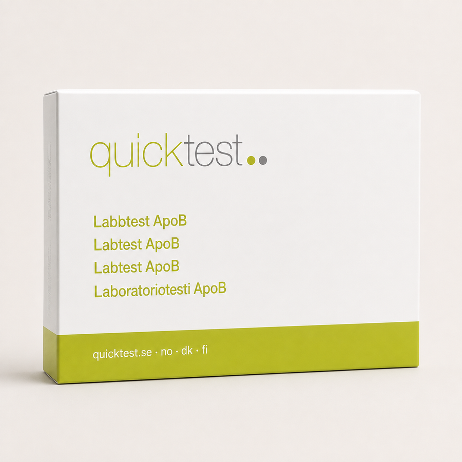 ApoB-test - Quicktest laboratorietest, emballage