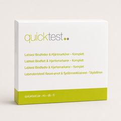 Hjerte- & kartest Stor - Quicktest laboratorietest, emballage