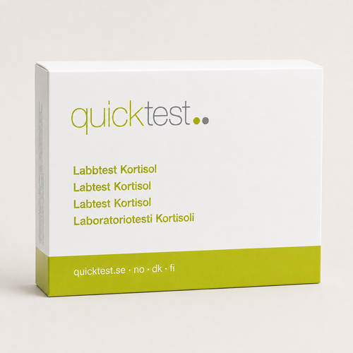 Kortisoltest - Quicktest laboratorietest, emballage