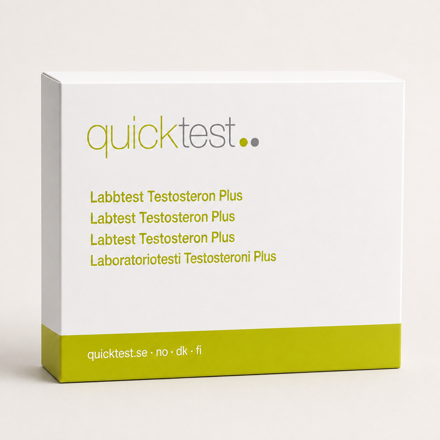 Stor testosterontest - Quicktest laboratorietest, emballage