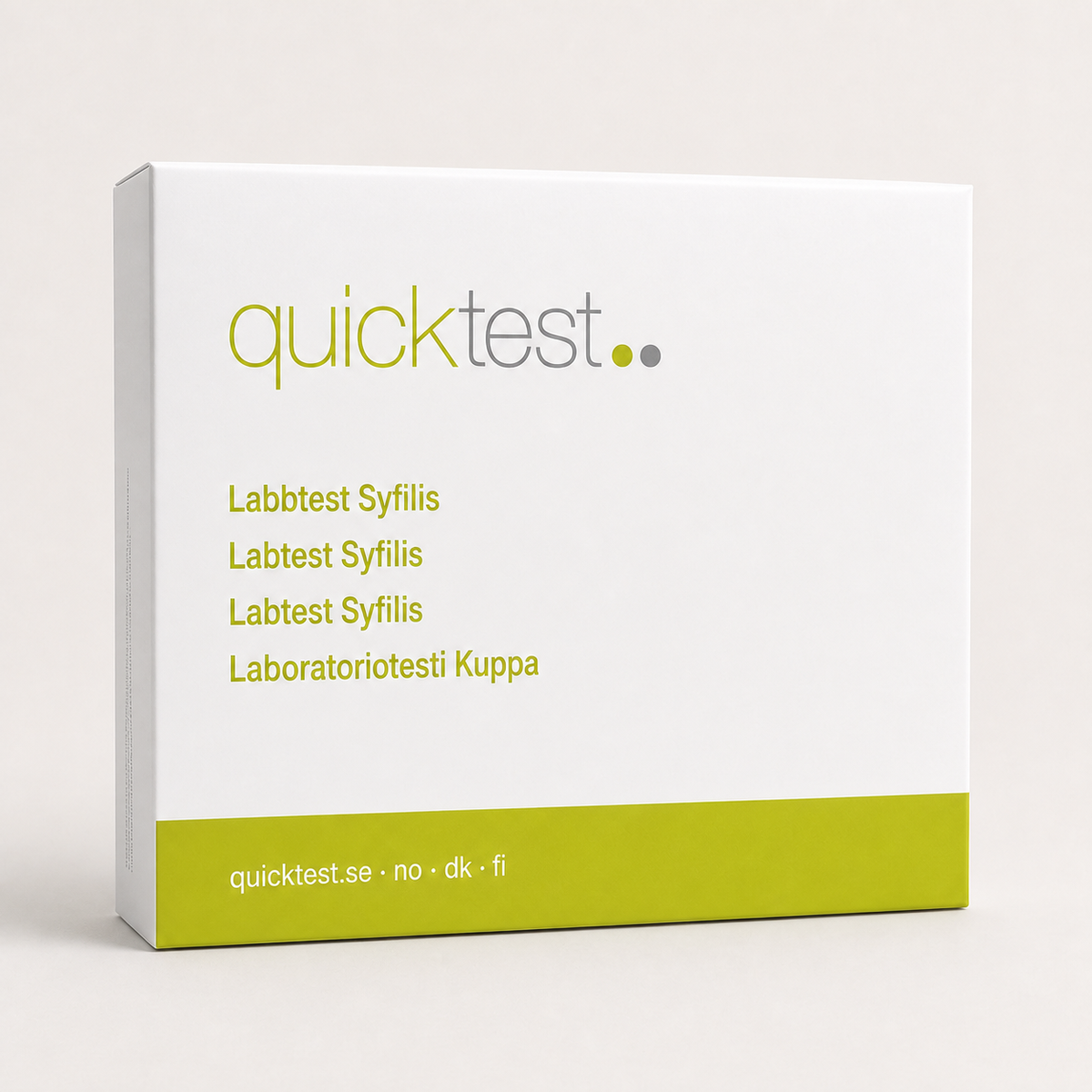 Syfilistest - laboratorieprofil - Quicktest laboratorietest, emballage
