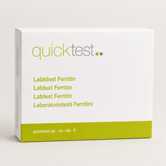 Ferritintest - jerndepot - Quicktest laboratorietest, emballage