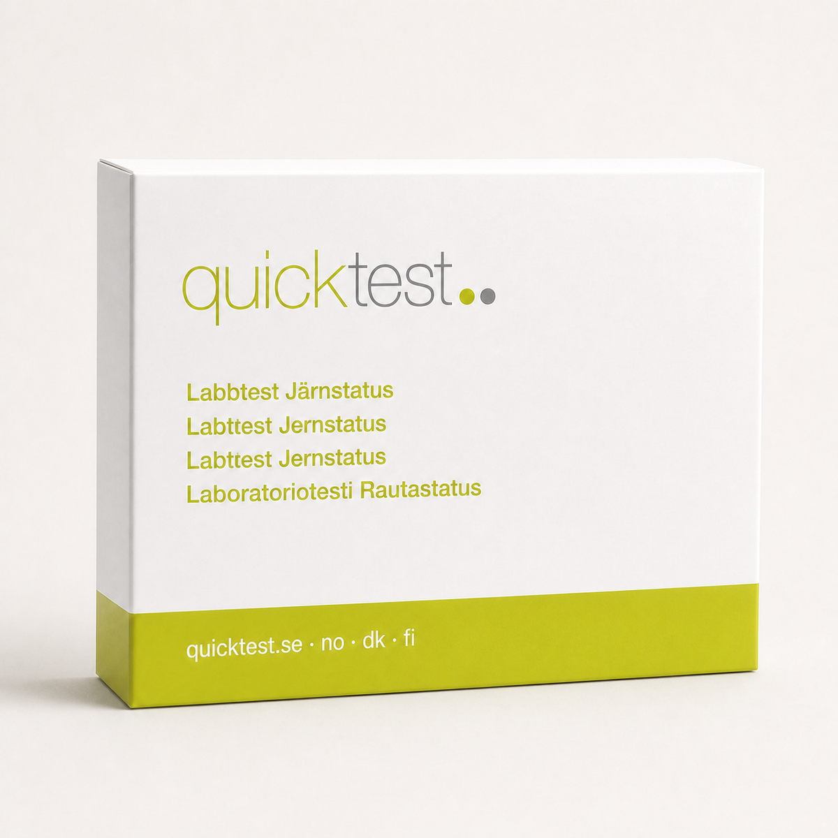 Komplet jernstatus - Quicktest laboratorietest, emballage