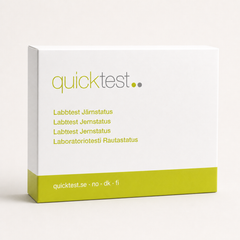 Komplet jernstatus - Quicktest laboratorietest, emballage