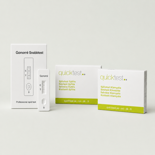 3-i-1 STI-pakke – Klamydia, Gonoré & Syfilis