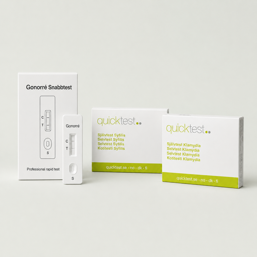 3-i-1 STI-pakke – Klamydia, Gonoré & Syfilis