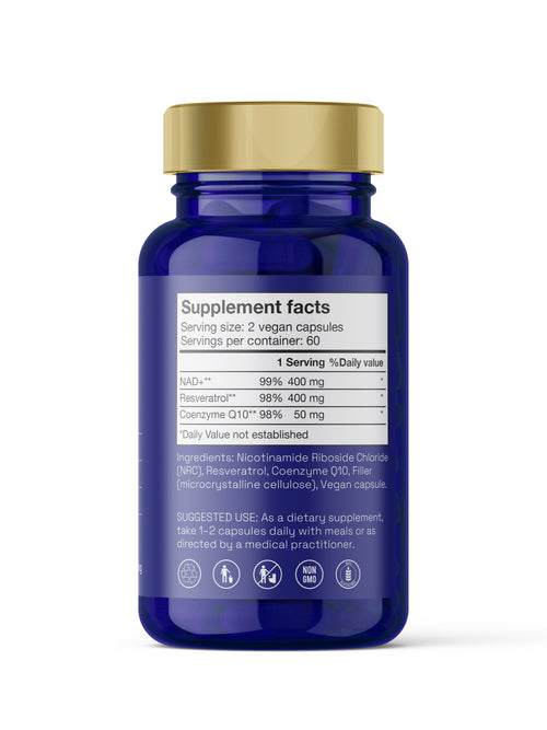 NAD+ Komplex Med Resveratrol & CoQ10 Noop