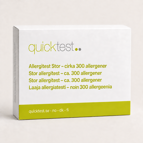 Quicktest Allergitest Stor – ALEX3-labbtest för cirka 300 allergener hemma