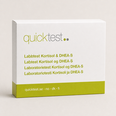 Binyretest - kortisol & DHEA-S - Quicktest laboratorietest, emballage