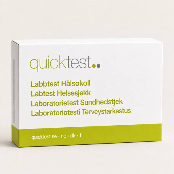 Helbredstjek Blodfedt + Lever + Nyre + Blodsukker Laboratorietest - Prøveudtagning derhjemme