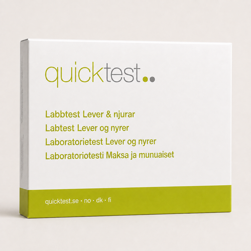 Lever- & nyretest - Quicktest laboratorietest, emballage
