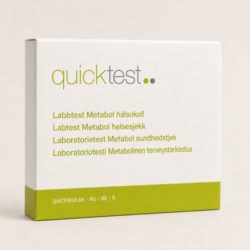 Metabolt sundhedstjek - Quicktest laboratorietest, emballage