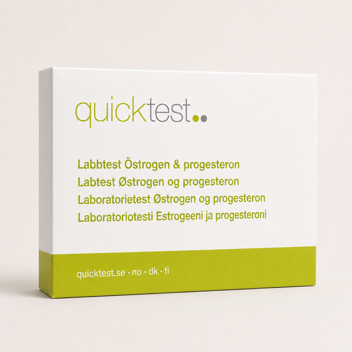 Østrogen- & progesterontest - Quicktest laboratorietest, emballage