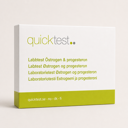 Østrogen- & progesterontest - Quicktest laboratorietest, emballage