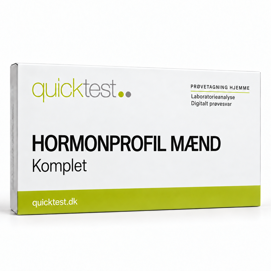 Quicktest HORMONPROFIL MÆND – Komplet – dansk produktbillede