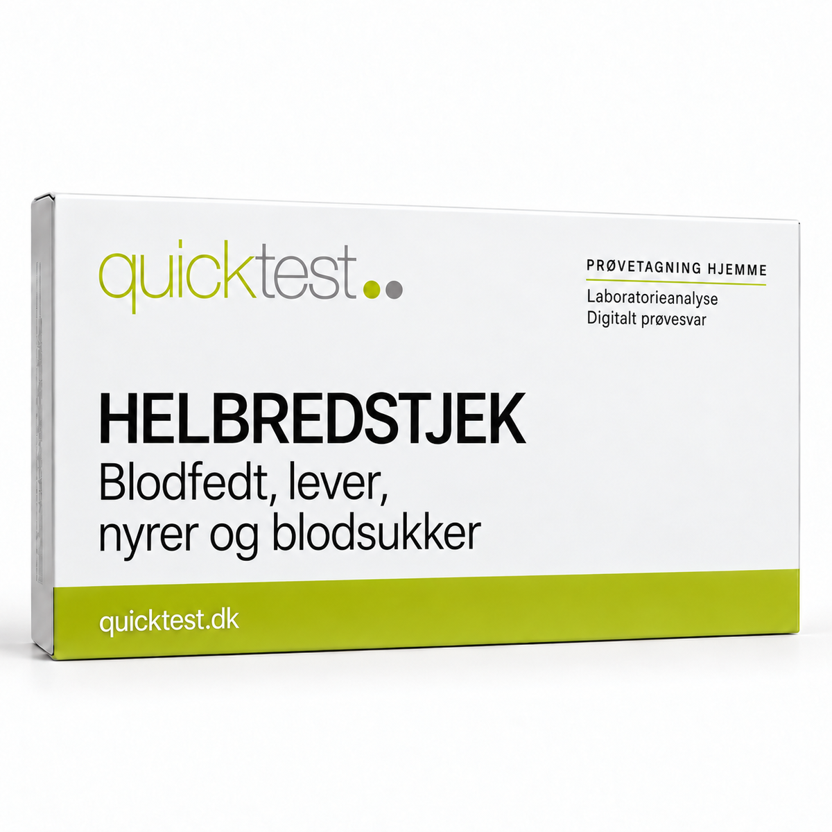 Quicktest HELBREDSTJEK – Blodfedt, lever, – nyrer og blodsukker – dansk produktbillede