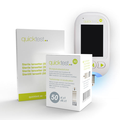 Blodsukkermåler inkl. 50 teststrimler