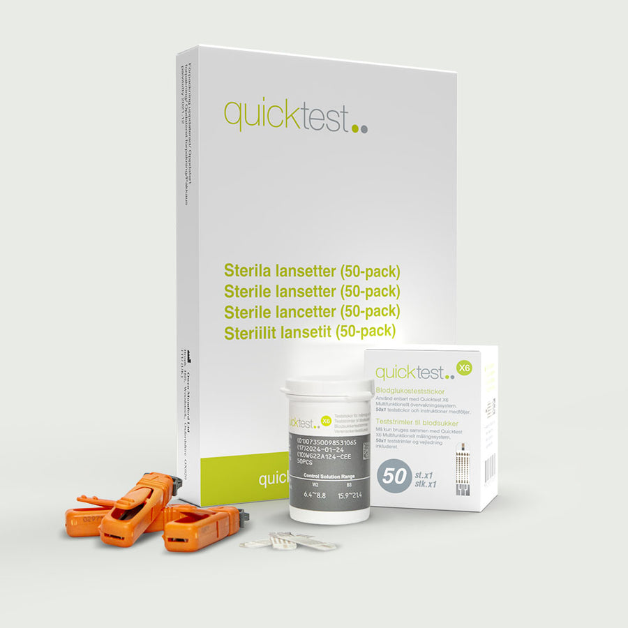 X6 Refill - Blodsukkerstrimler 50 stk.