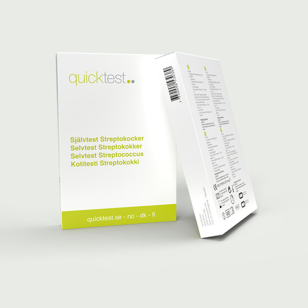 Halsflusstest – Självtest i 3-i-1 Paket – Infektionskoll från Quicktest