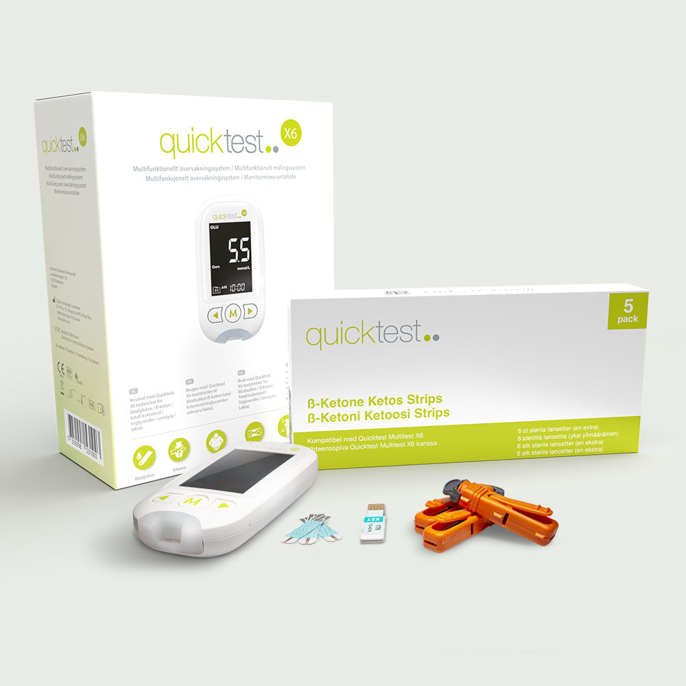 Keto-testpakke med 5 stk.
