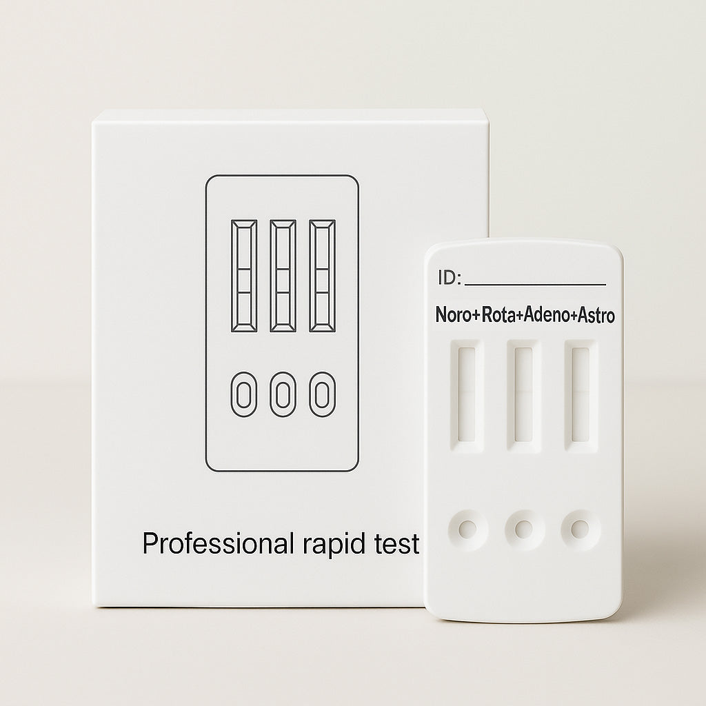 Norovirus + Rotavirus + Adenovirus + Astrovirus Kombinationstest 10-pak – Professionel brug