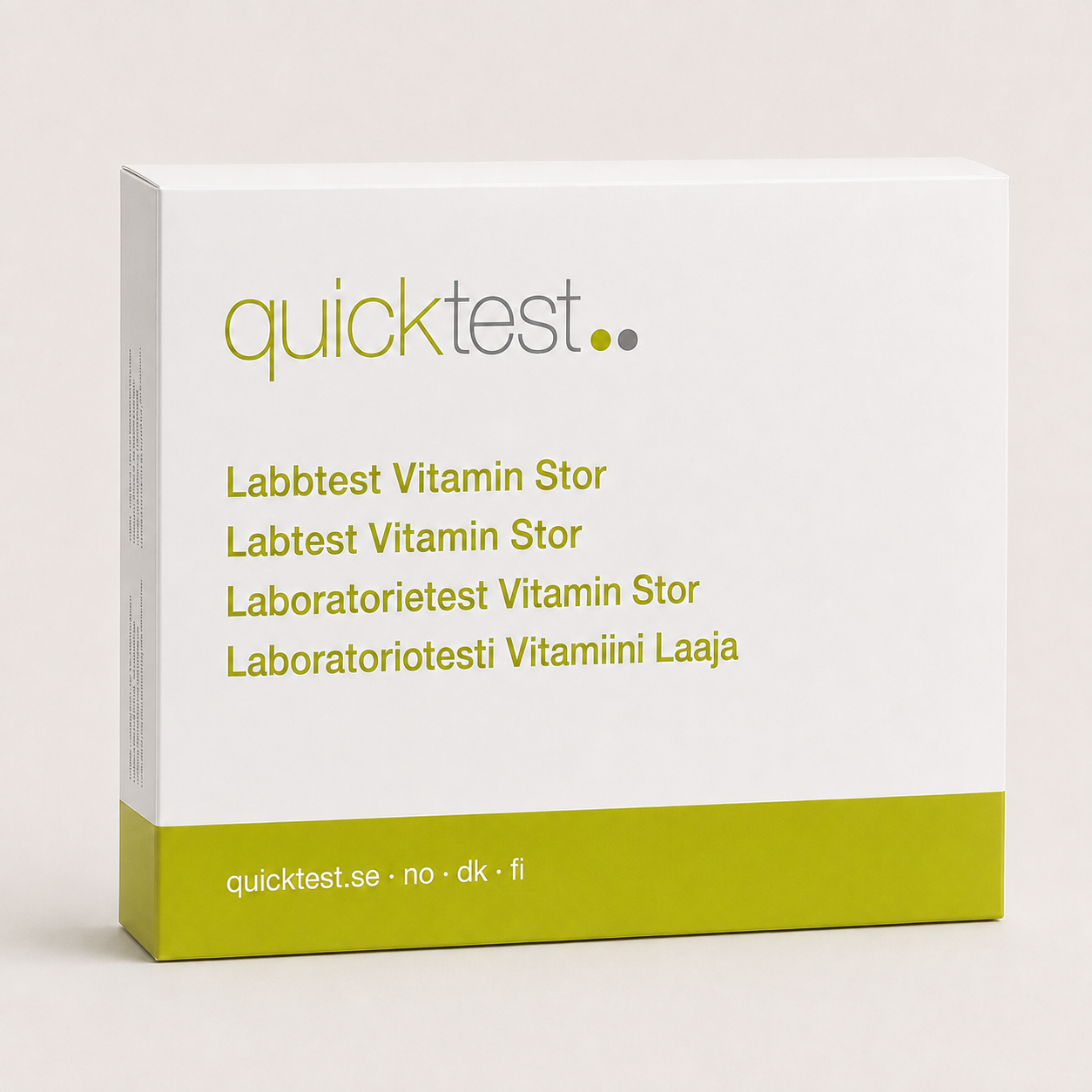 Stor vitamintest - Quicktest laboratorietest, emballage