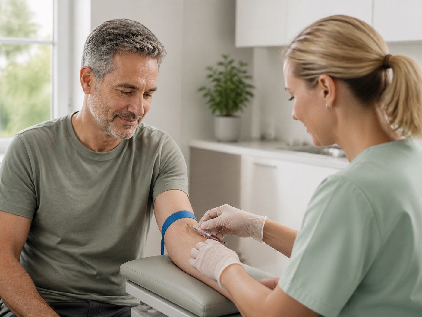 Blodprøvetagning på en klinik